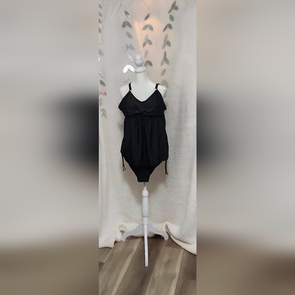 Pursuing Perfection Black Tankini Size 2XL